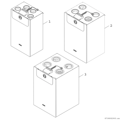 Bosch / Junkers Wohnungslüftungsgeraet VENT 5000 C HR 230 W, 1095 x 700 x 600, 230 m3 / h Bild 2