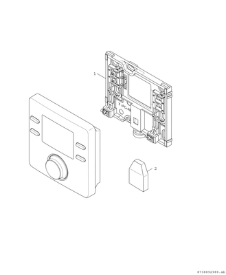 Bosch / Junkers aussentemperaturgeführter Regler CW 100, für 1 Heizkreis, mit Aussenf. Bild 2