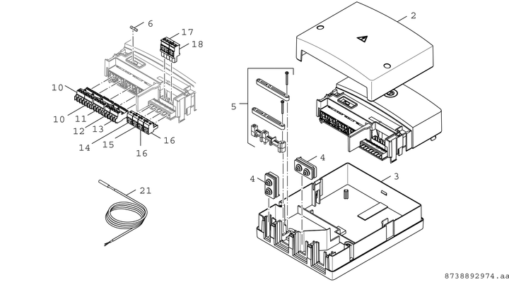 Bosch / Junkers Reglermodul MP 100, für Schwimmbad 151 x 184 x 61, nur, für Wärmepumpen Bild 4