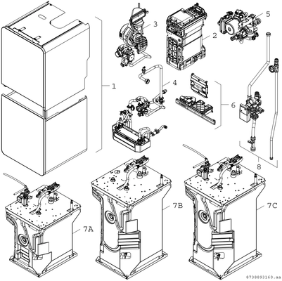 Bosch / Junkers Gas-Brennwertkessel Condens 9000i WM, GC 9000i WM 20/210 S 23, Farbe weiß Bild 3