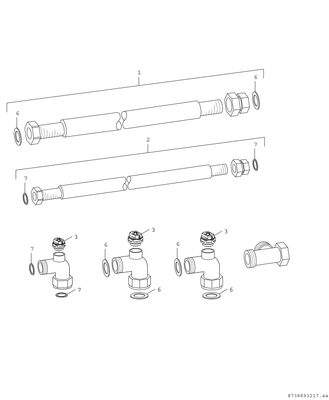 Bosch / Junkers Anschlussrohrsatz CS 18, zum Pufferspeicher Bild 2