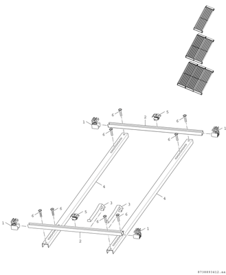 Bosch / Junkers Zubehör Vakuumröhrenkollekt. VKA 6 Befestigungsset Aufdach, für 1 Kollektor Bild 3