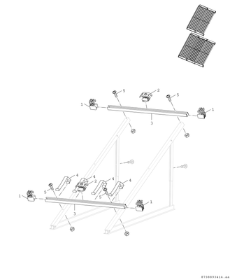 Bosch / Junkers Zubehör Vakuumröhrenkoll. VKF 10 Befestigungsset Flachdach 2 Kollektoren Bild 3