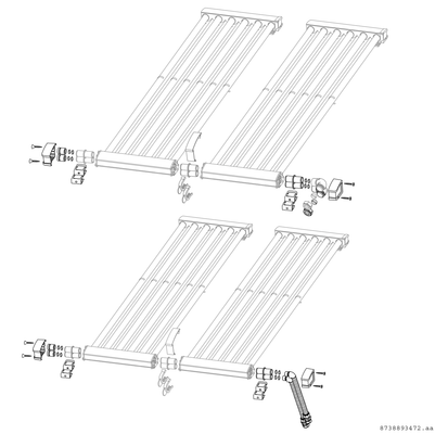 Bosch / Junkers Zubehör Solartechnik FS 122 Flachdach-Anschluss-Set, für VK 120-2 Bild 3