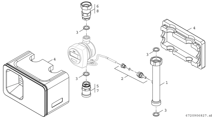 Bosch / Junkers Installationszubehör WMZ BL130 Anschluss-Set Wärmemengenzaehler BL130 Bild 3