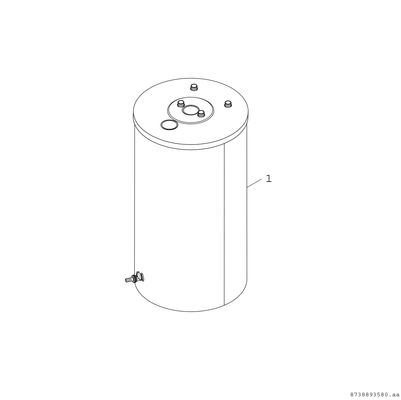 Bosch / Junkers untensteh. Systemspeicher STORA W 120-5 O1 B, 989 x 550, 112 L, Farbe silberfarben Bild 3