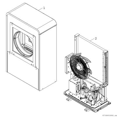 Bosch / Junkers Luftwaermepumpe CS7000iAW 13 IR-T Wärmepumpe zur Innenaufstellung Bild 3
