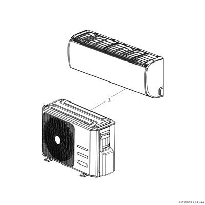 Bosch / Junkers Klimageraet CL3000i 53 E, Split Ausseneinheit, 554 x 805 x 300, 5,3 kW Bild 3