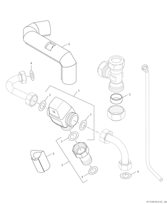 Bosch / Junkers Mischventil-Set SZ10, für Flow Fresh FF 20 Bild 4