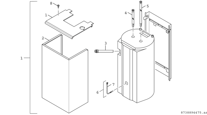 Bosch / Junkers wandhaengender Systemspeicher STORACELL ST 50-6 E C, 50 Liter, Farbe weiß Bild 2