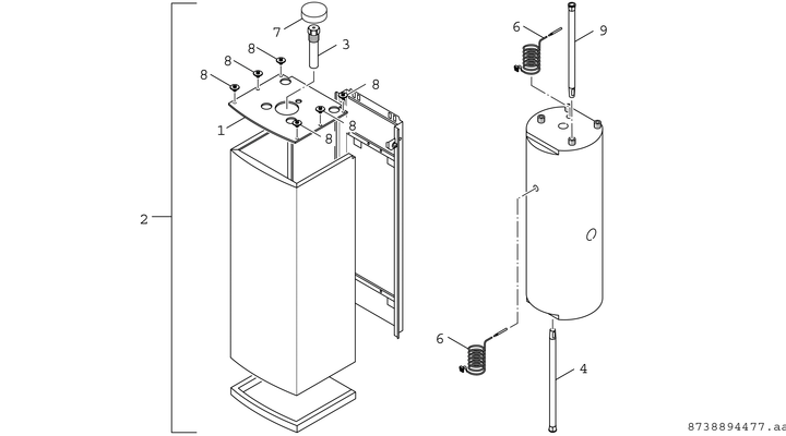 Bosch / Junkers wandhaengender Systemspeicher STORACELL ST 65-1 E C, 65 Liter, Farbe weiß Bild 2