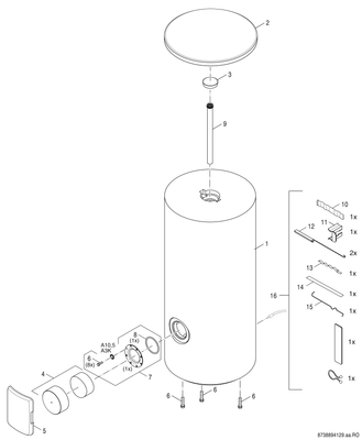Bosch / Junkers bodenstehender Systemspeicher Stora W 300-5 KP 1 B, 300 Liter, Farbe silber Bild 4
