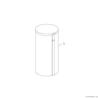 Bosch / Junkers Solar-Warmwasserspeicher CS 750 C Stücklistenkomponente Tank, ohne Mantel, Farbe silberfarben Bild 3