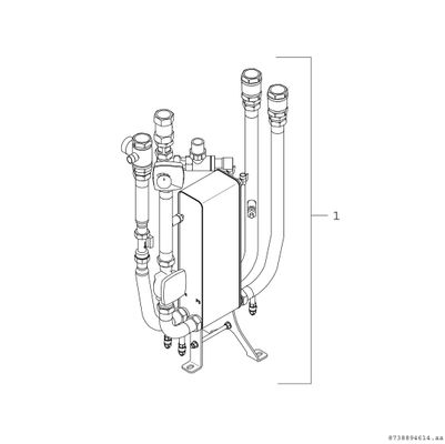 Bosch / Junkers Frischwasserstation FWS 200, für Erdwaermepumpen T-2 bis 80 l/min Bild 2