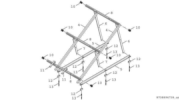 Bosch / Junkers Zubehör Solartechnik FK 10 Aufstaenderung Grundset senkrecht Bild 3