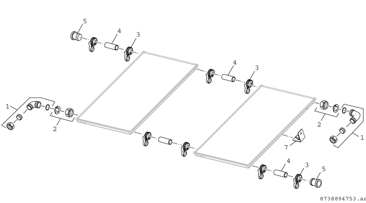 Bosch / Junkers Zubehör Solartechnik WFS 22, Flachdach-Anschlussset, für SO4000TF Bild 4