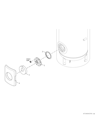 Bosch / Junkers Zubehör, für Warmwasserspeicher E-Montage-Kit Revisionsöffnung d:600/670 Bild 4
