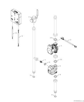 Bosch / Junkers Anschlussset AWMB-Mi, auf 1 gemischten Heizkreis, 300 x 350 x 500 mm Bild 4
