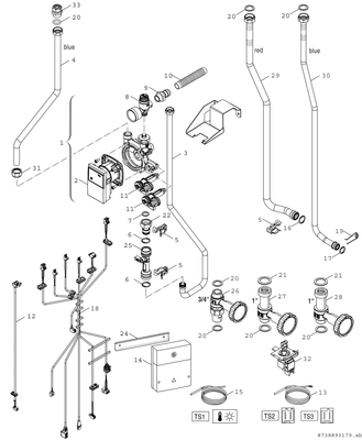 Bosch / Junkers Anschluss CS 15, für Pufferspeicher zur solaren Heizungsunterstützung Bild 3