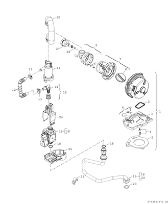 Bosch / Junkers Gas-Brennwertgeraet, wandhaengend, Cerapur ZWB 28-5 C 23, 28 kW, Gas H Bild 5