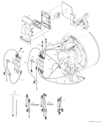 Bosch / Junkers Gas-Brennwertkessel, bodenstehend Condens GC8000iF-50, 1009 x 600 x 795, 50 kW Bild 8