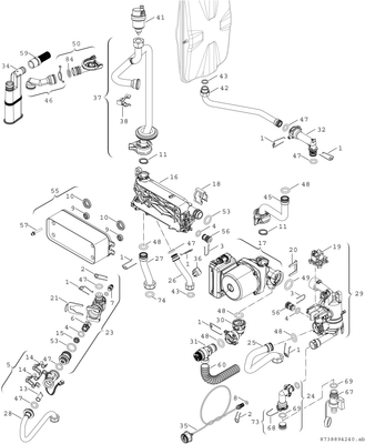 Bosch / Junkers Gas-Brennwertgeraet, wandhaengend Condens GC7000iW 35 C 23/21, Farbe weiß Bild 6