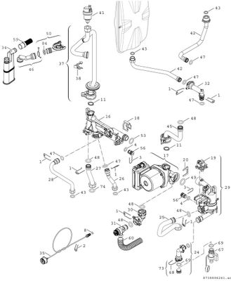 Bosch / Junkers Gas-Brennwertgeraet, wandhaengend, Condens GC7000iW 42 23/21, 840 x 440 x 350 mm, Farbe weiß Bild 6
