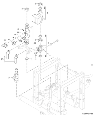 Bosch / Junkers Gas-Brennwertgeraet, wandhaengend GC7000 WP 100 23, 980 x 520 x 469 Bild 10
