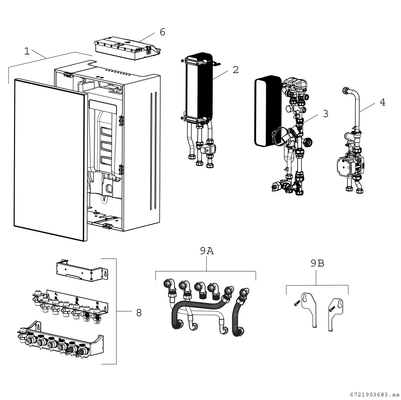 Bosch / Junkers Zubehör, für Wohnungsstationen Design Blende, passend, für Adapterkit Bild 3