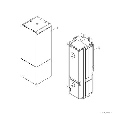 Bosch / Junkers Wärmepumpenspeicher SWDP 300 O 2 C Edelstahlspeicher, 1838 x 600 x 610, Farbe transparent Bild 2