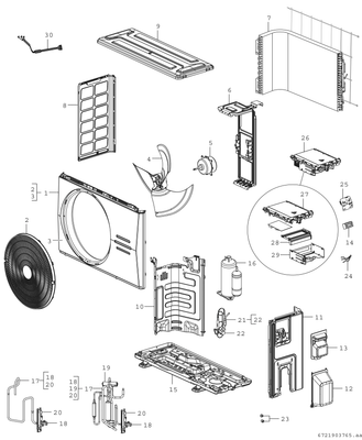 Bosch / Junkers Klimageraet CL3000i 53 E, Split Ausseneinheit, 554 x 805 x 300, 5,3 kW Bild 4