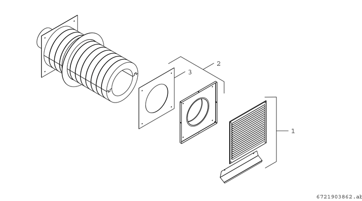 Bosch / Junkers Zubehör Wohnungslüftung WG 160-2 Wanddurchführung d: 160 mm, Farbe silberfarben Bild 3