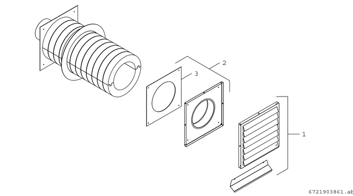 Bosch / Junkers Zubehör Wohnungslüftung WG 160/1 Wanddurchführung d:160 mm, Kunststoff Bild 3