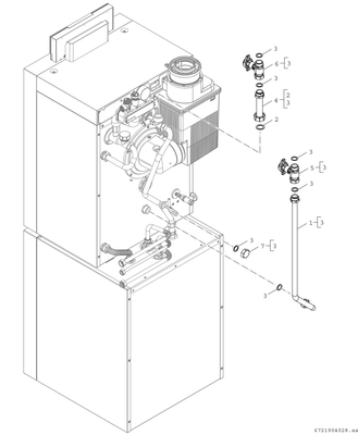 Bosch / Junkers Installationszubehör ASHK BCS Top Anschluss-Set oben, für OC8000iFM Bild 3