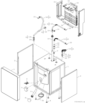 Bosch / Junkers bodensteh. Systemspeicher WD 120 B 775,5 x 600 x 649 Komponente OC8000iFM../120 Bild 3