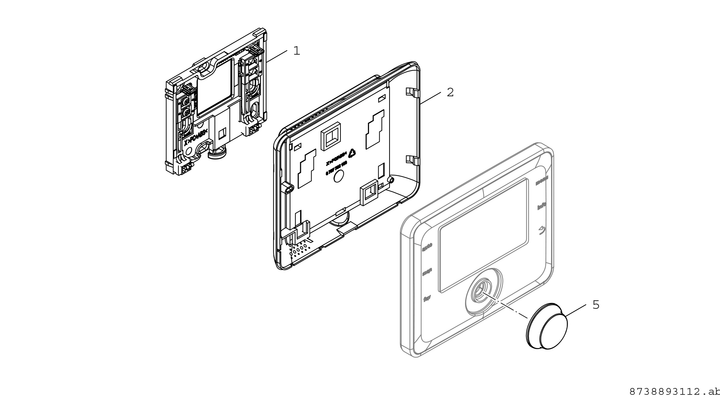 Bosch / Junkers Zubehör Wohnungslüftung CV 200 Lüftungs-Autarkregler, für V5001 / V4000 Bild 3