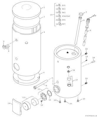 Bosch / Junkers Wärmepumpenspeicher WP 700 P 1 C, für Wärmepumpenanwendung,2050 x 950, 700L Bild 4