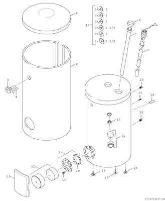 Bosch / Junkers Wärmepumpenspeicher WP 500 P 1 C, für Wärmepumpenanwendung,1961 x 700, 500L Bild 4
