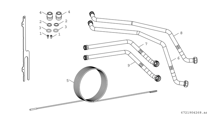 Bosch / Junkers Installationszubehör CS 40 Anschlussrohrsatz Puffer, links / rechts Bild 3