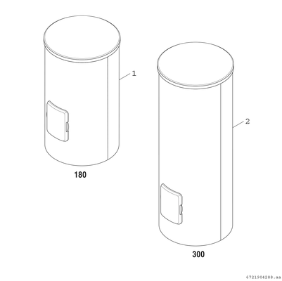 Bosch / Junkers Wärmepumpenspeicher WP 300 KP 1 B, Inhalt: 300 Liter, 1835 mm, Farbe silberfarben Bild 3
