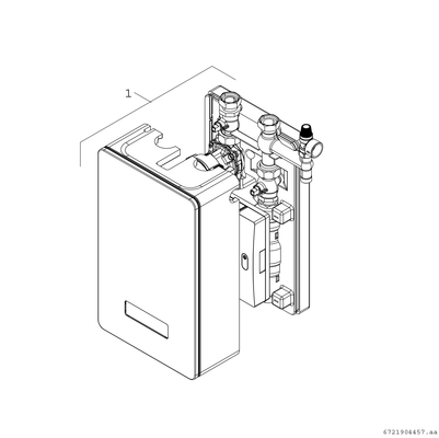 Bosch / Junkers Hybrid Station HW-SetHYC25, zur Einbindung Luft / Wasser-Wärmepumpe Bild 2