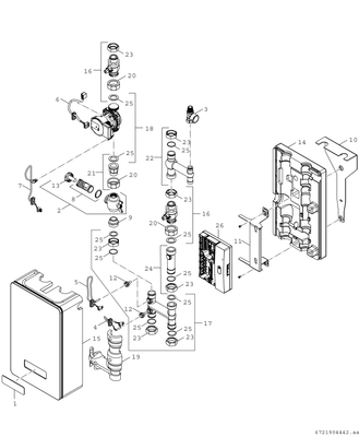 Bosch / Junkers Hybrid Station HW-SetHYC25, zur Einbindung Luft / Wasser-Wärmepumpe Bild 3