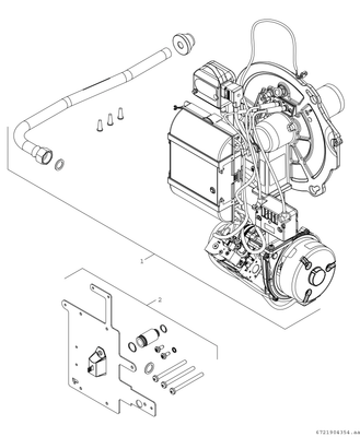 Bosch / Junkers Installationszubehör Umrüstset, für OC8000 19/25 kW auf 22 kW Gasbetrieb Bild 4
