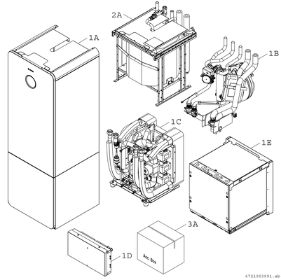 Bosch / Junkers Solewaermepumpe CS7800iLW 8 BHM Unterkomponente von CS7800iLW 8 MB, 1180 x 800 x 800 mm Bild 3