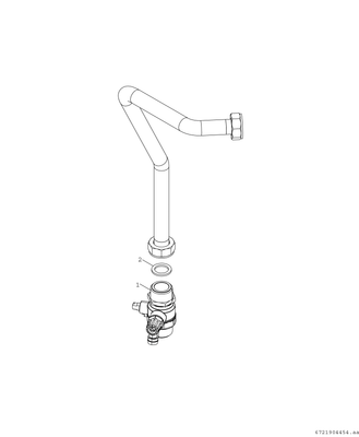 Bosch / Junkers Zubehör, für Wohnungsstationen Kaltwasserabgang inklusive Kugelhahn F7002 Bild 4