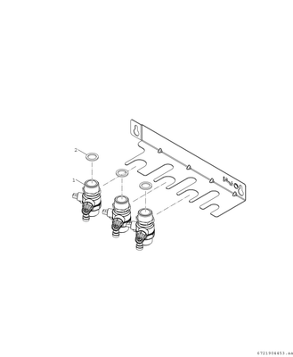 Bosch / Junkers Zubehör, für Wohnungsstationen Montageplatte Heizkreismodul, inklusive 3 KH Bild 4