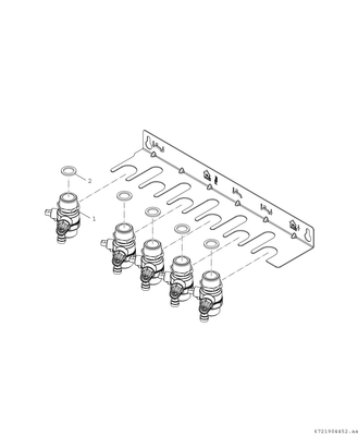 Bosch / Junkers Montageplatte Basismodul, für F7002 S FWM, 5 Kugelhaehne Bild 4