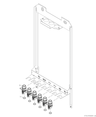 Bosch / Junkers Zubehör, für Wohnungsstationen Montagerahmen F7001 RS inklusive Kugelhaehne Bild 4