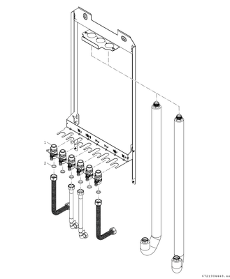 Bosch / Junkers Zubehör, für Wohnungsstationen Montagerahmen F7001 RS, 6 KH, V oben Bild 4