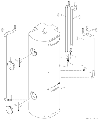 Bosch / Junkers Wärmepumpenspeicher SWDP 300-2 O 2 C, Edelstahlspeicher, 300 Ltr, 1780 mm, Farbe transparent Bild 5